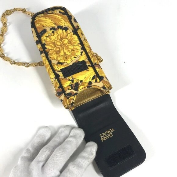 VERSACE Vintage phone cases Leopard pattern leopard Pouch Chain Shoulder Bag - Picture 9 of 13